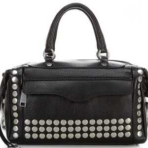Rebecca Minkoff M.A.B. 2.0 Satchel Black Silver Studs